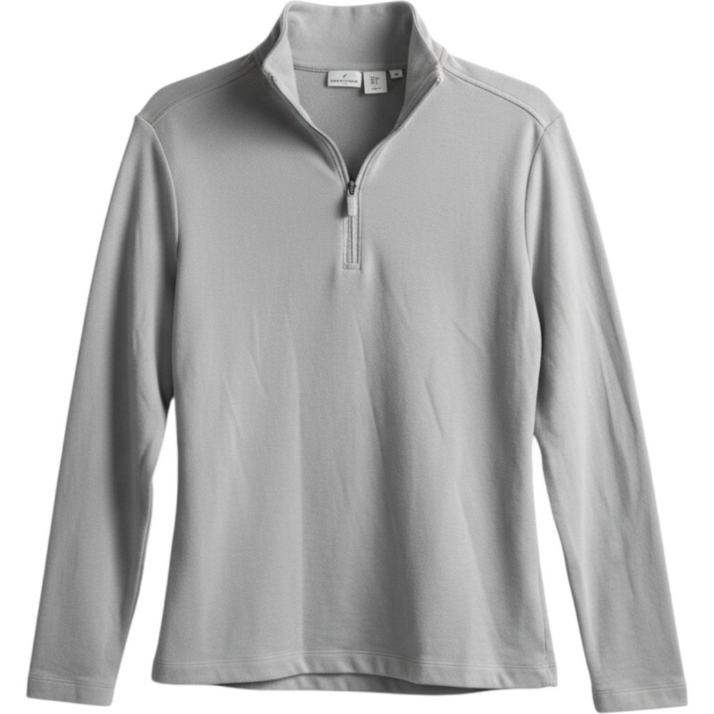 Daniel Hechter Paris Womens Grey Quarter Zip Pullover Long Sleeve Top Small